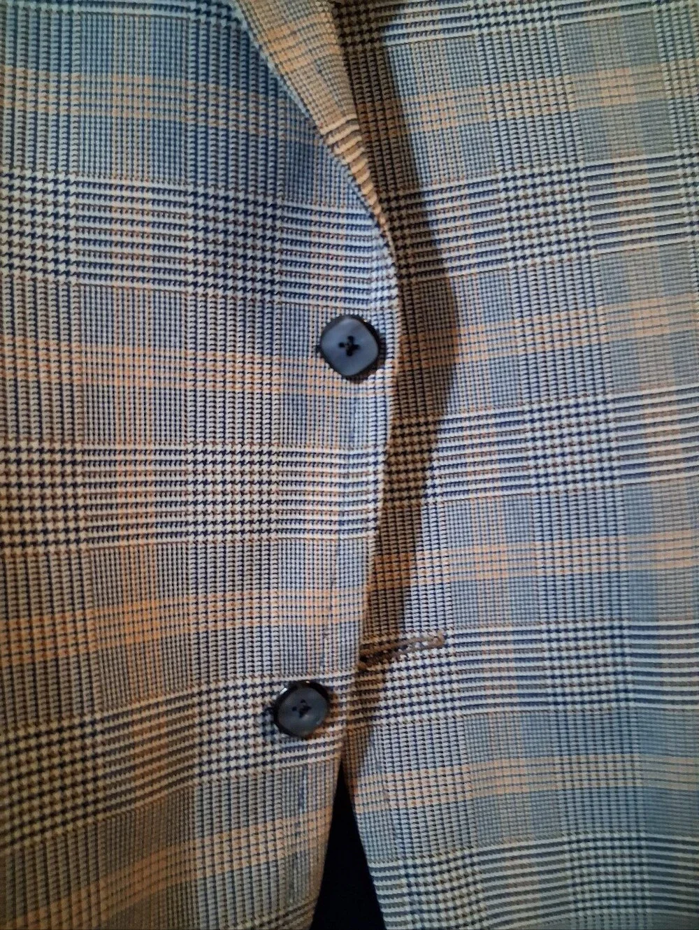 Hampton Heath vintage 1970s men's sport coat blazer jacket, Glen plaid